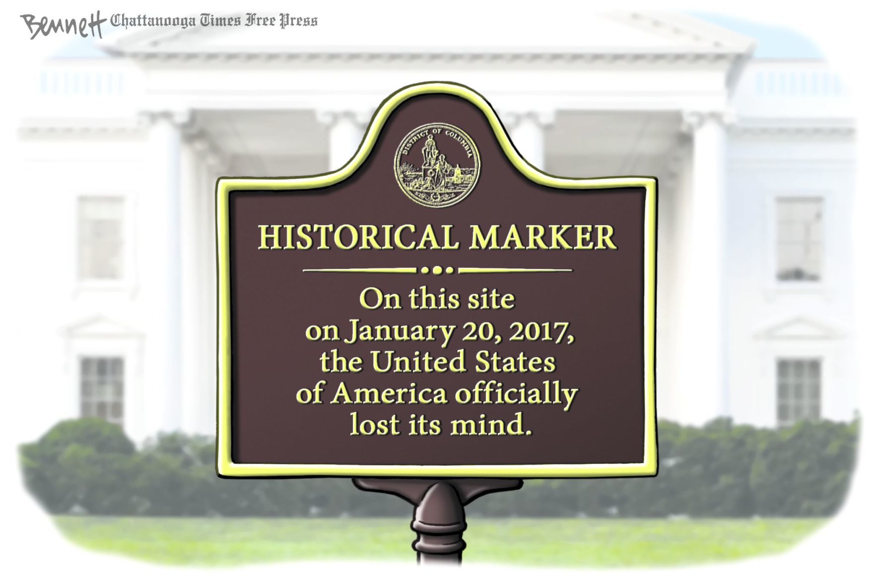 Bennett editorial cartoon